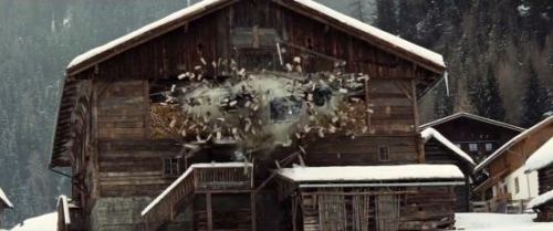 Digital explosion in Spectre’s Austria sequence